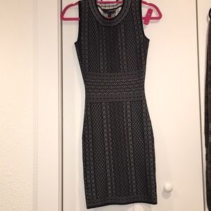 BCBGMAXAZARIA Black and White bodycon dress